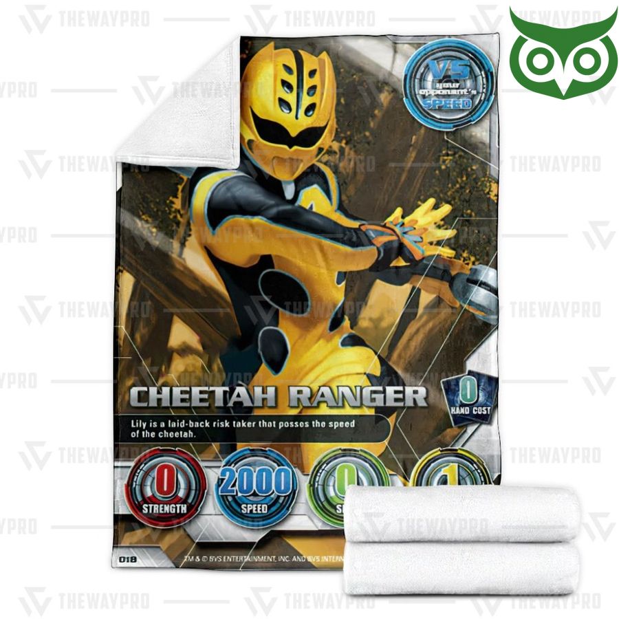 132 Power Rangers Jungle Fury Cheetah Ranger Limited Fleece Blanket