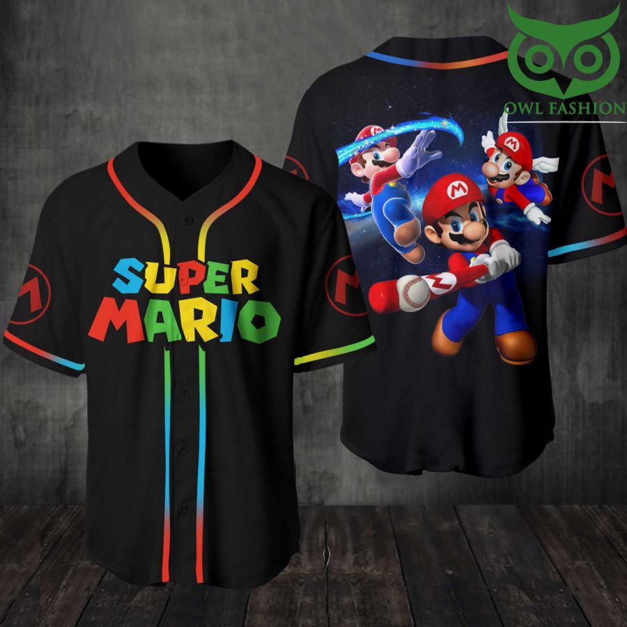 Super Mario Bros Baseball Jersey Shirt
