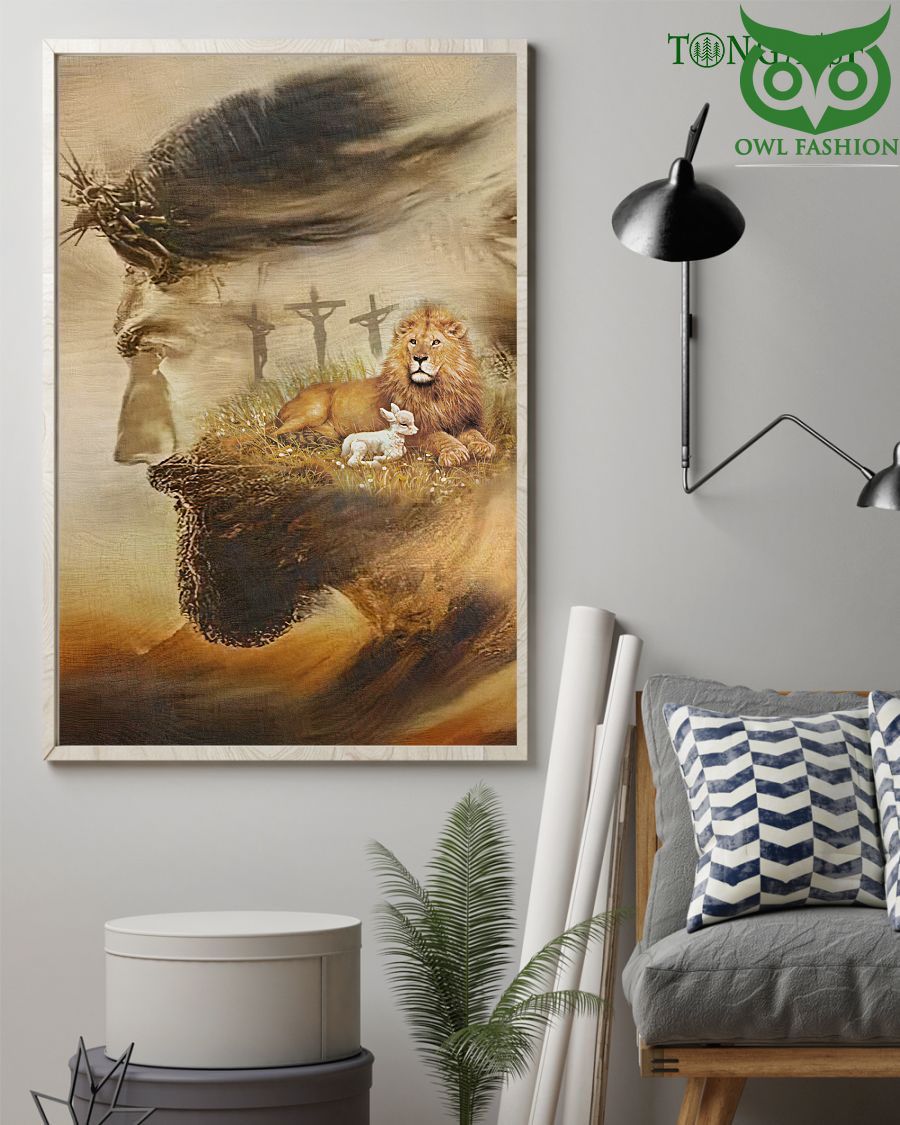 113 Peace on Earth for the lion and the Lamb Jesus poster