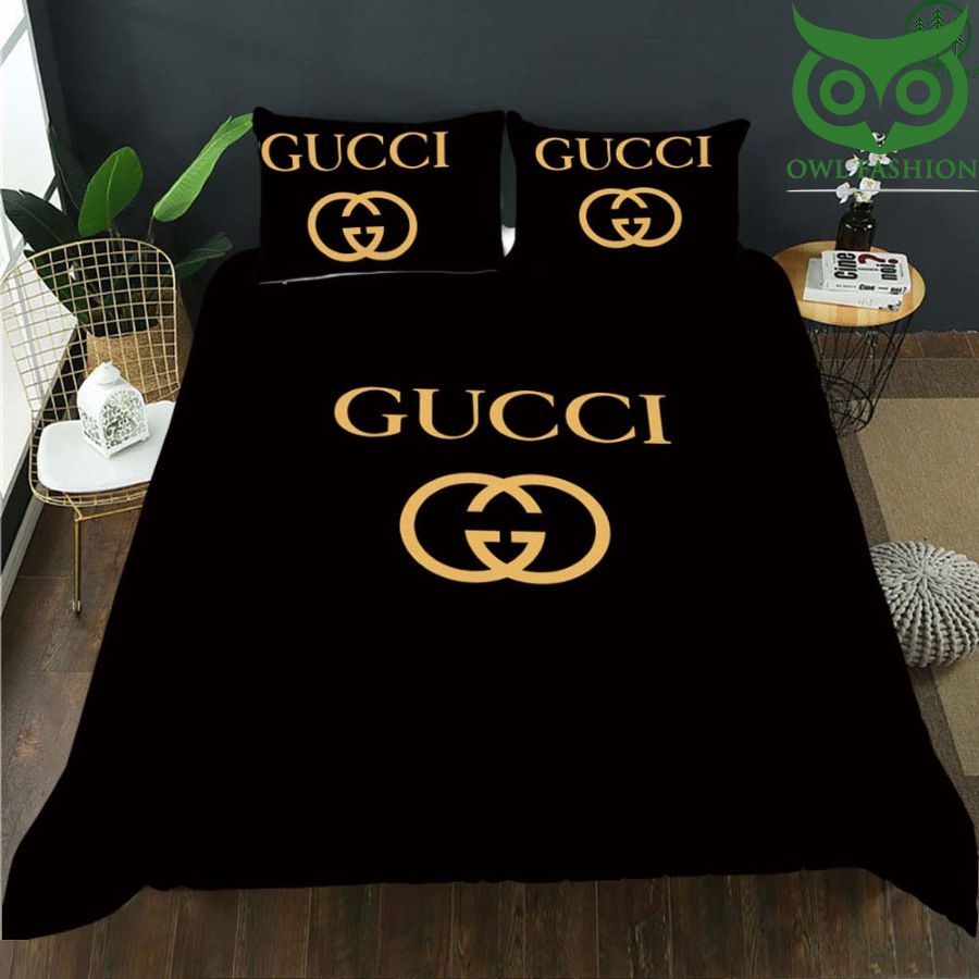Gucci black classic bedding set