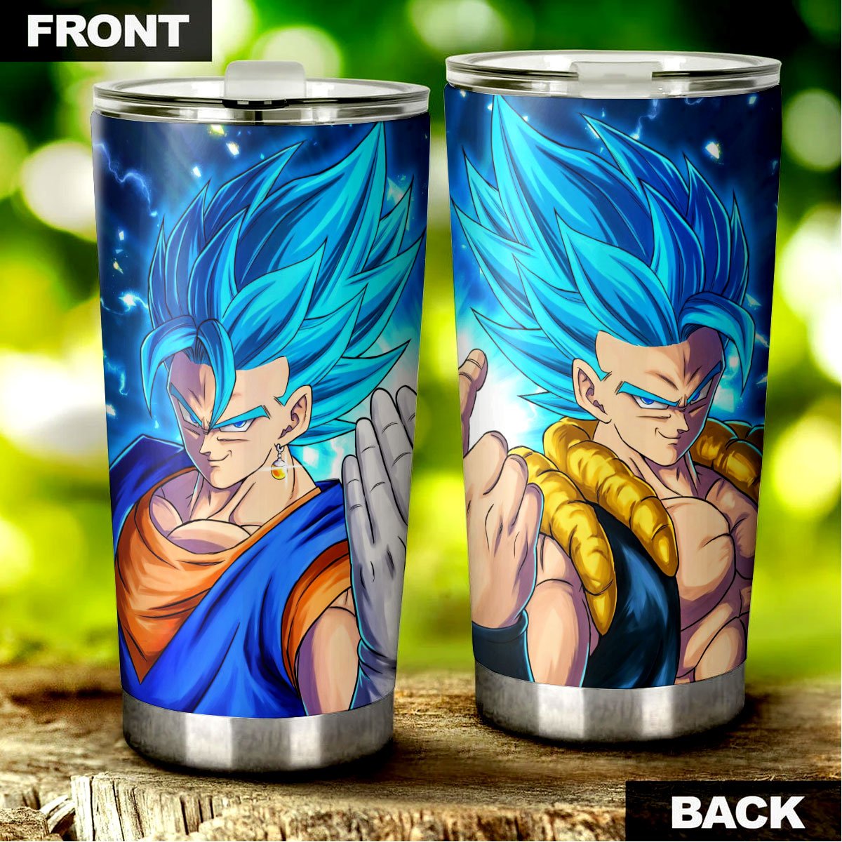 vegito and gogeta dragon ball stainless steel tumbler cup