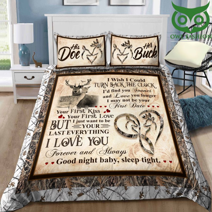 4 His Doe Her Buck Deer Romantic Bedding Set