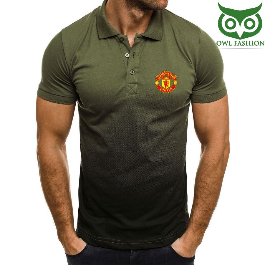 22 Manchester United MUFC football club gradient Polo Shirt
