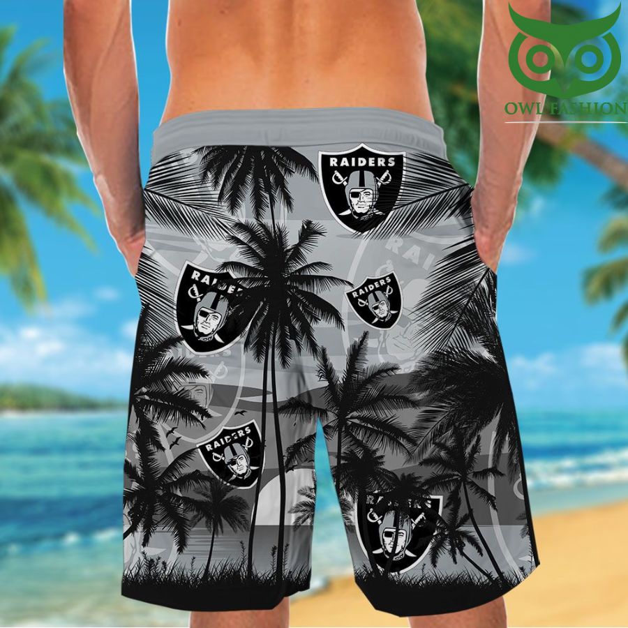 123 NFL Las Vegas Raiders Tropical Hawaiian Shirt