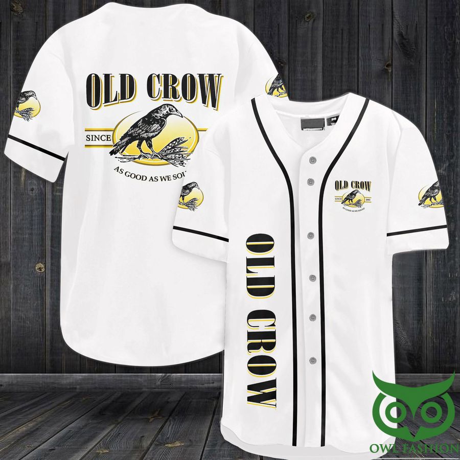 old crow whiskey white Baseball Jersey Shirt
