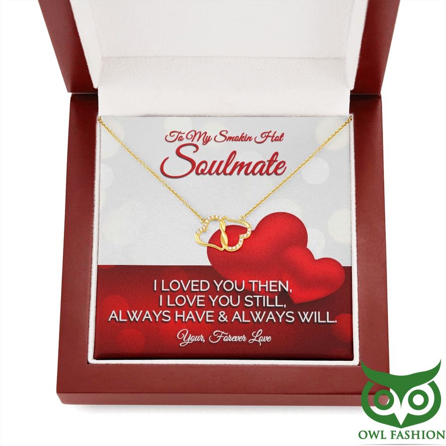Smokin Hot Soulmate Gold Heart Intertwined Valentine Gift