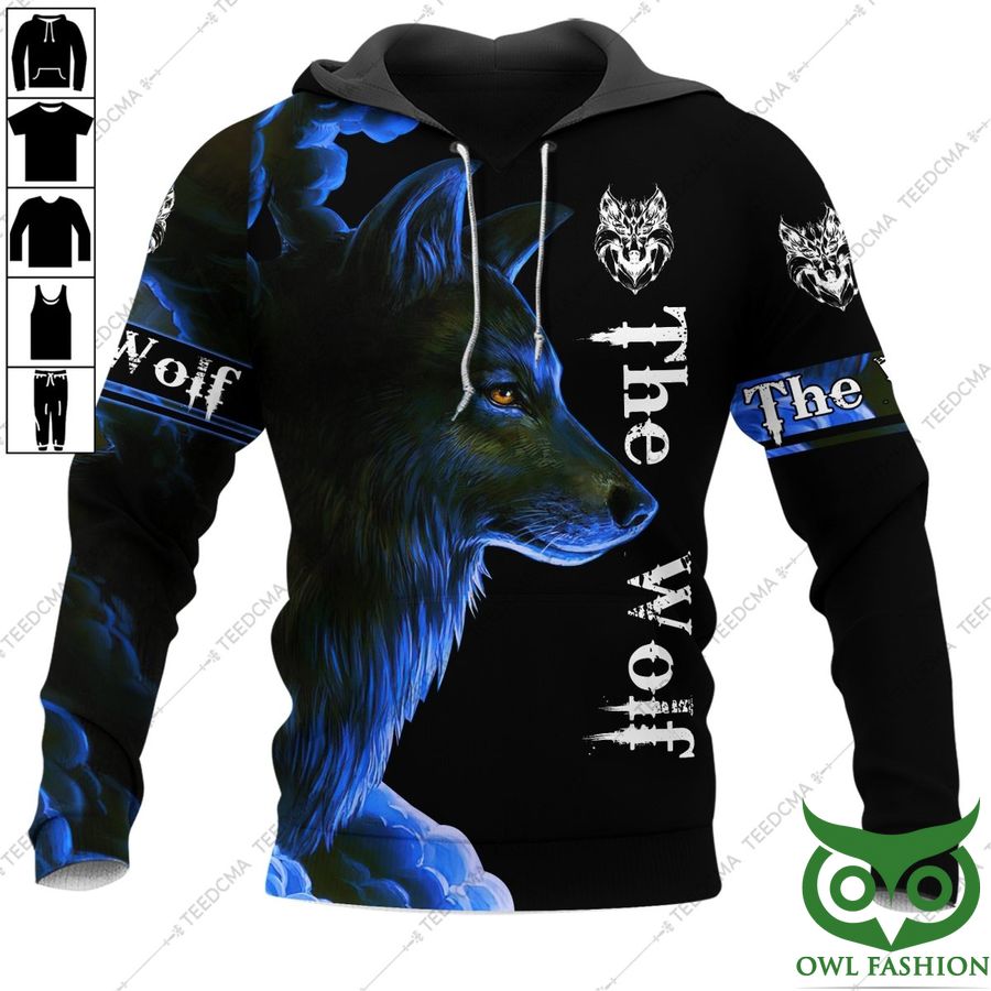 The Wolf Blue Style Hoodie 3D