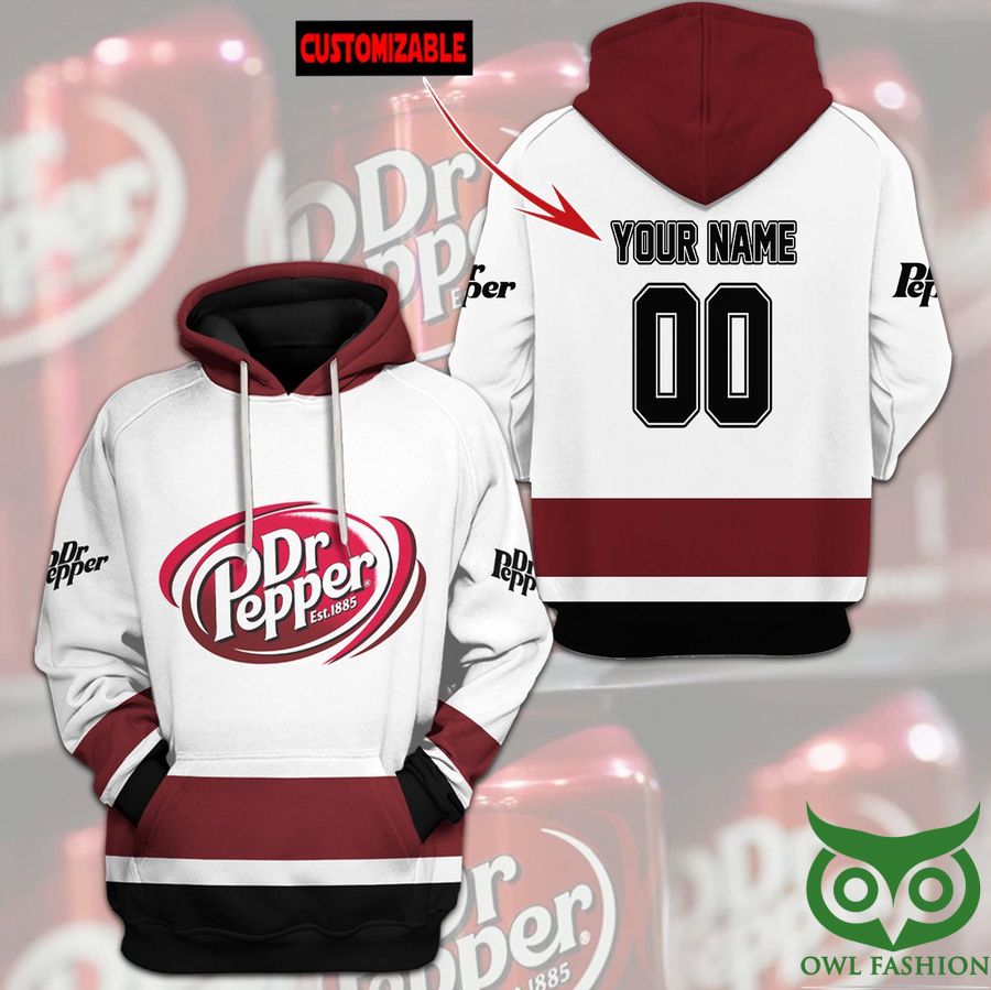 Custom Name Number Dr Pepper est 1885 Drink Hoodie