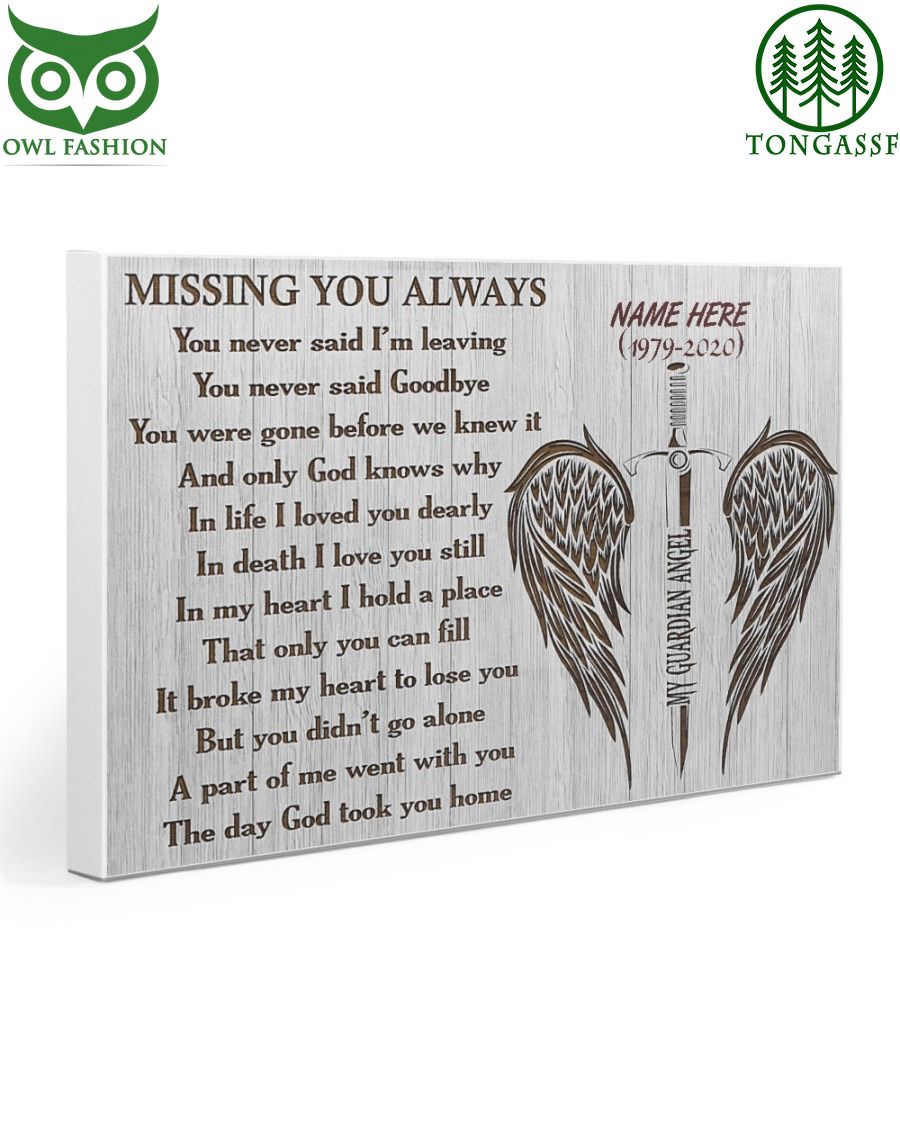 Personalized Heaven Missing You Always Gallery Wrapped Canvas Prints
