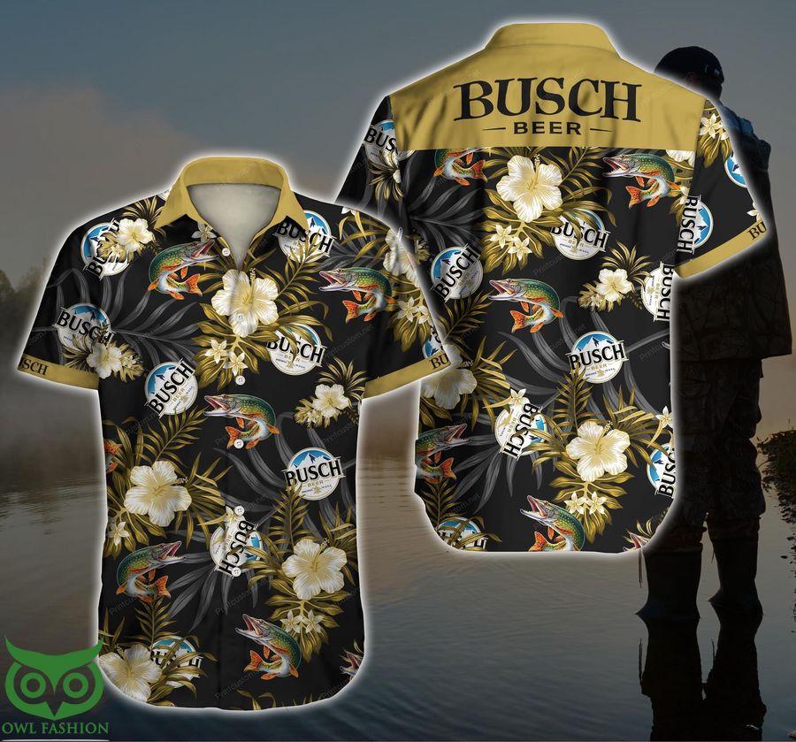 Busch beer Fish Hawaiian Shirt Summer Shirt