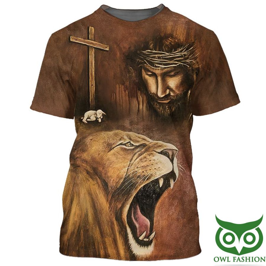 Lion and Jesus Faith Over Fear Hoodie and Sweatshirt