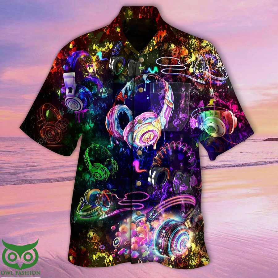 Amazing Headphone Colorful Hawaiian Shirt