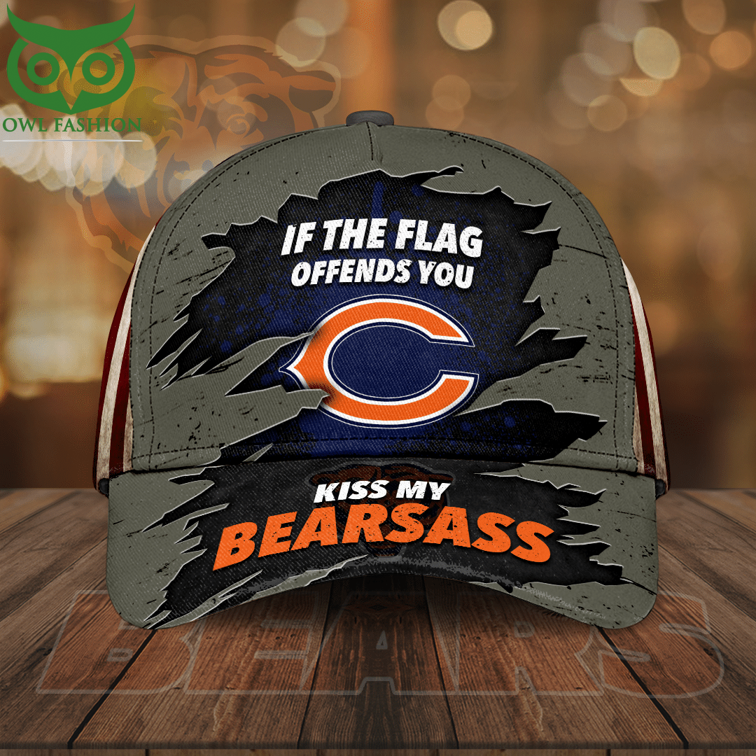 If the flag offends you kiss my Bearsass Chicago Bears Cap