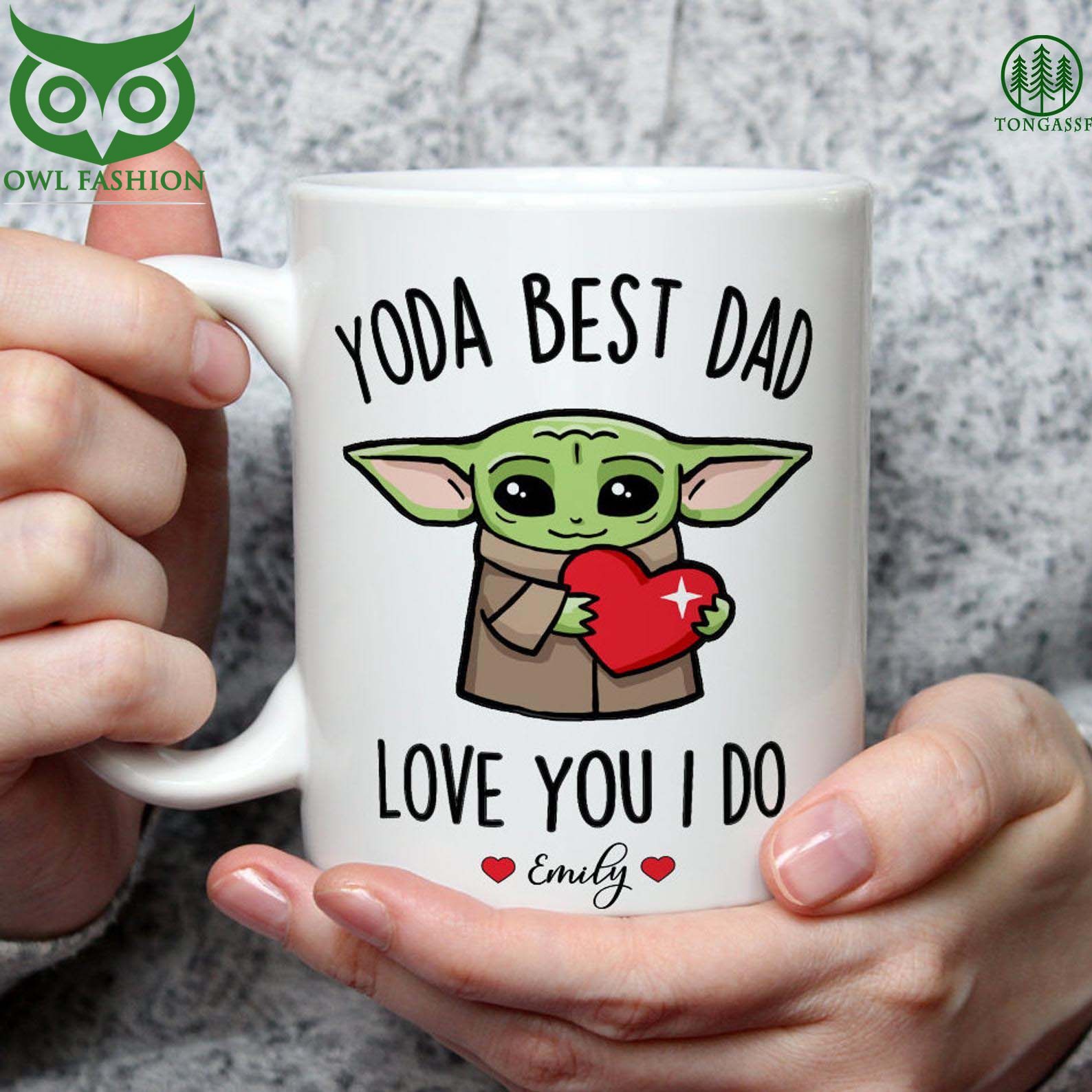 Personalized Yoda Best Dad Ever Love You I Do Mug