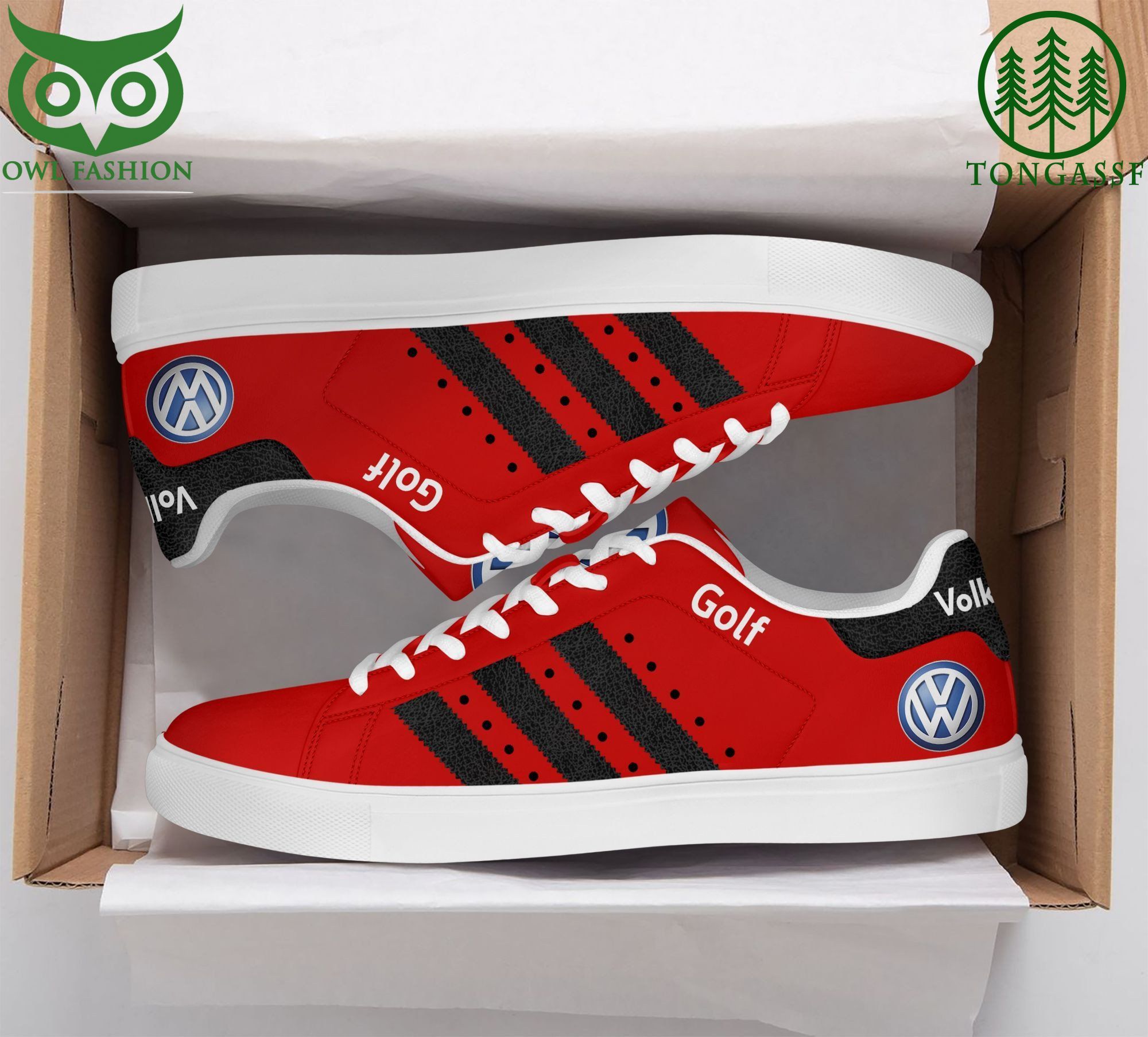 Volkswagen Golf Stan Smith Red Shoes