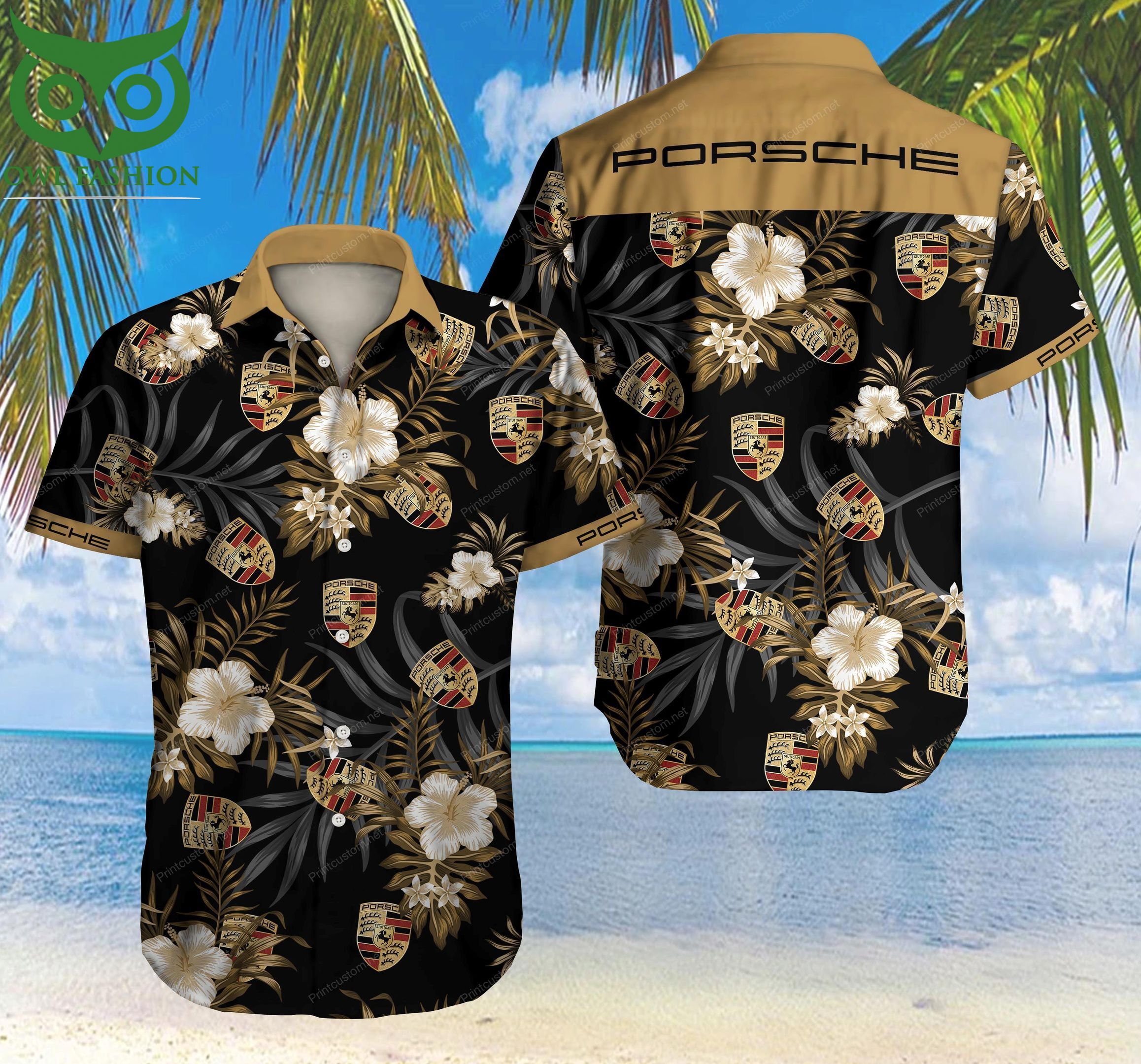 Porsche logo Hawaiian Shirt Summer Shirt