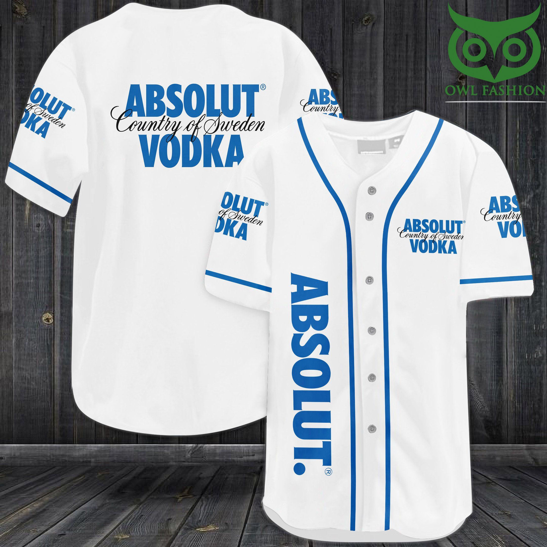 Absolut Vodka Baseball Jersey Shirt