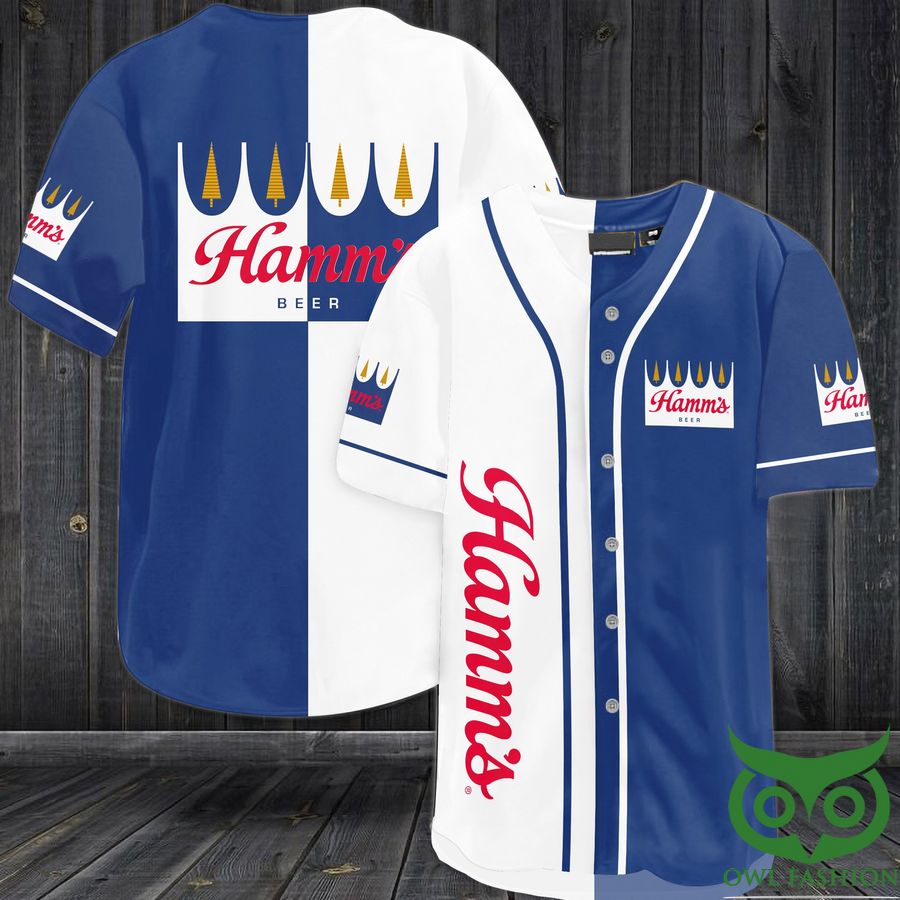Hamm's Beer American Style Baseball Jersey Shirt