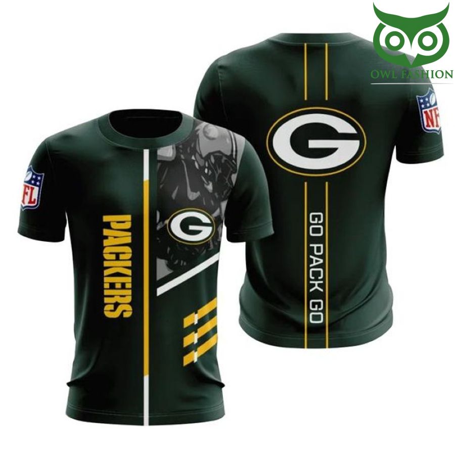 Green Bay Packers Go Back Go Green T shirt 3D NFL