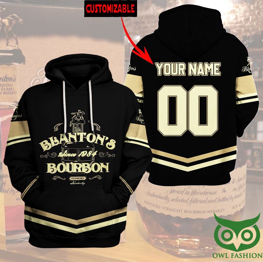 Custom Name Number Blanton's Bourbon Whiskey Hoodie