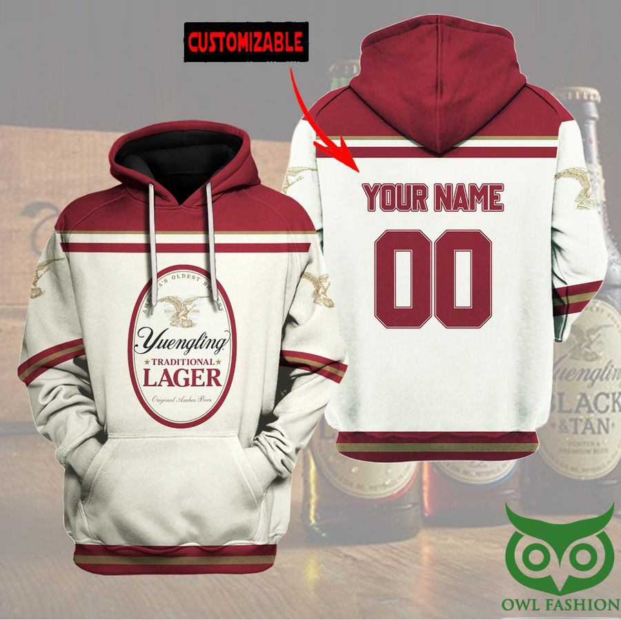 Custom Name Number Yuengling Traditional Lager Hoodie