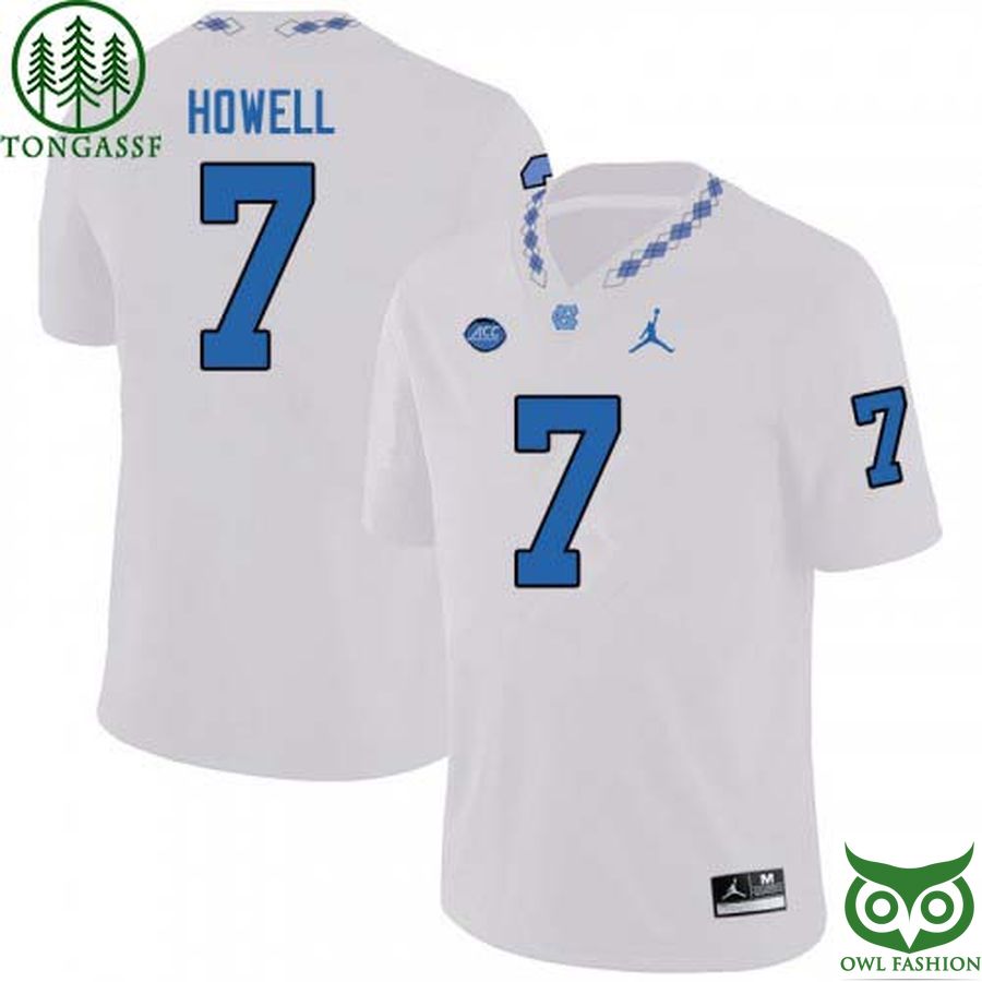 Sam Howell Jersey 7 North Carolina Tar Heels NCAA White shirt