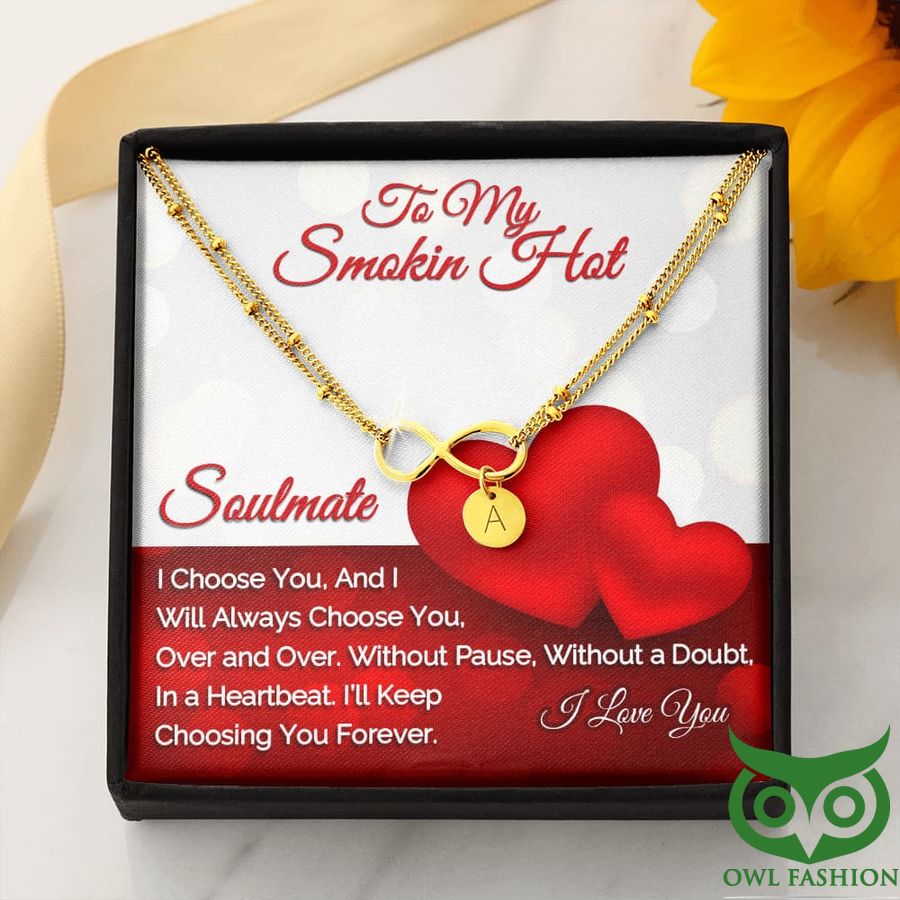 Smokin Hot Soulmate Golden Infinite Icon Necklace Valentine Gift