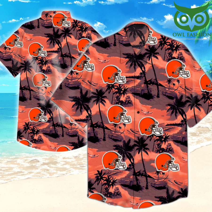 34 Cleveland Browns Nfl Beach Island Hawaiian Shirt