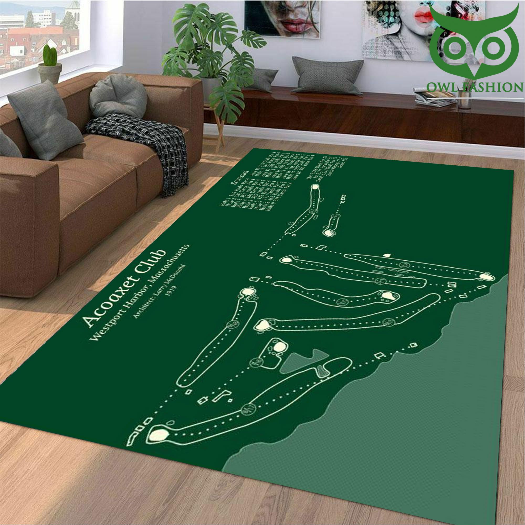 Acoaxet club golf course Limited Edition 3D Carpet Rug