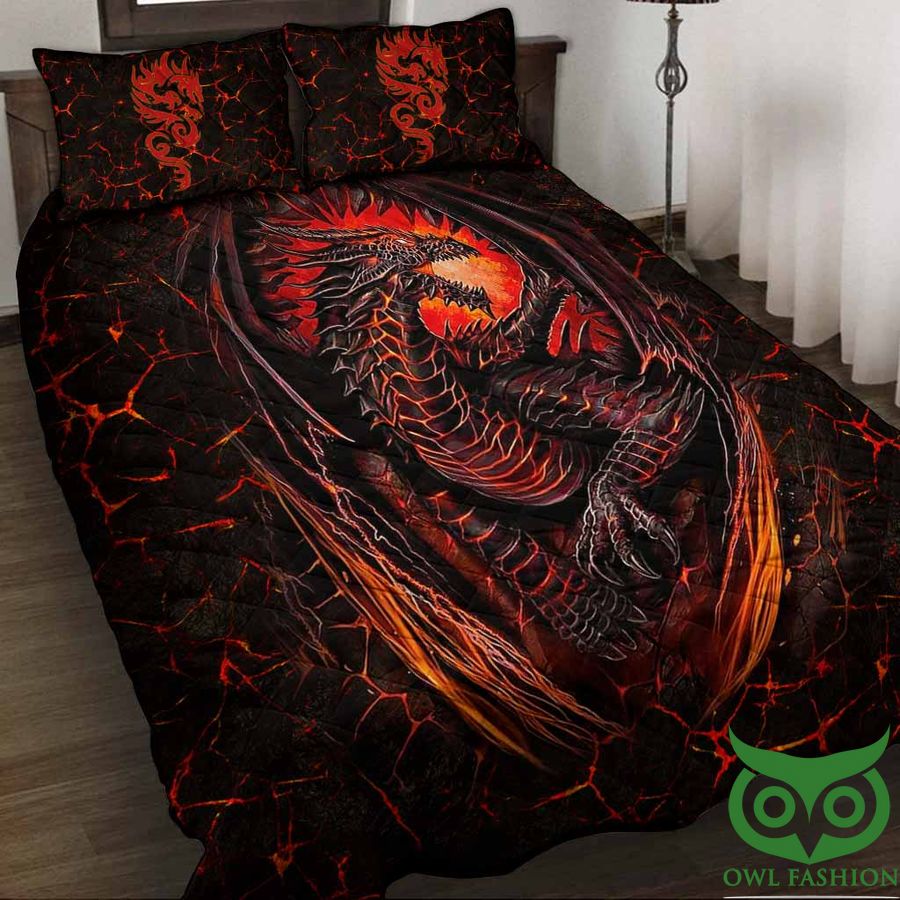 Dragon Lava Quilt Bedding Set