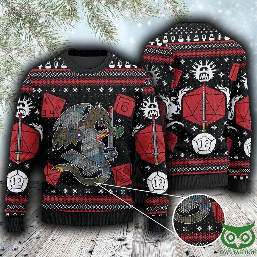 Dungeons and Dragons Gamer Ugly Sweater