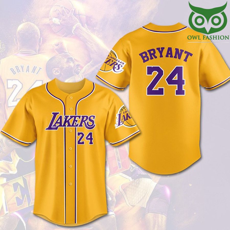 Los Angeles Lakers Bryant 24 Baseball jersey shirt