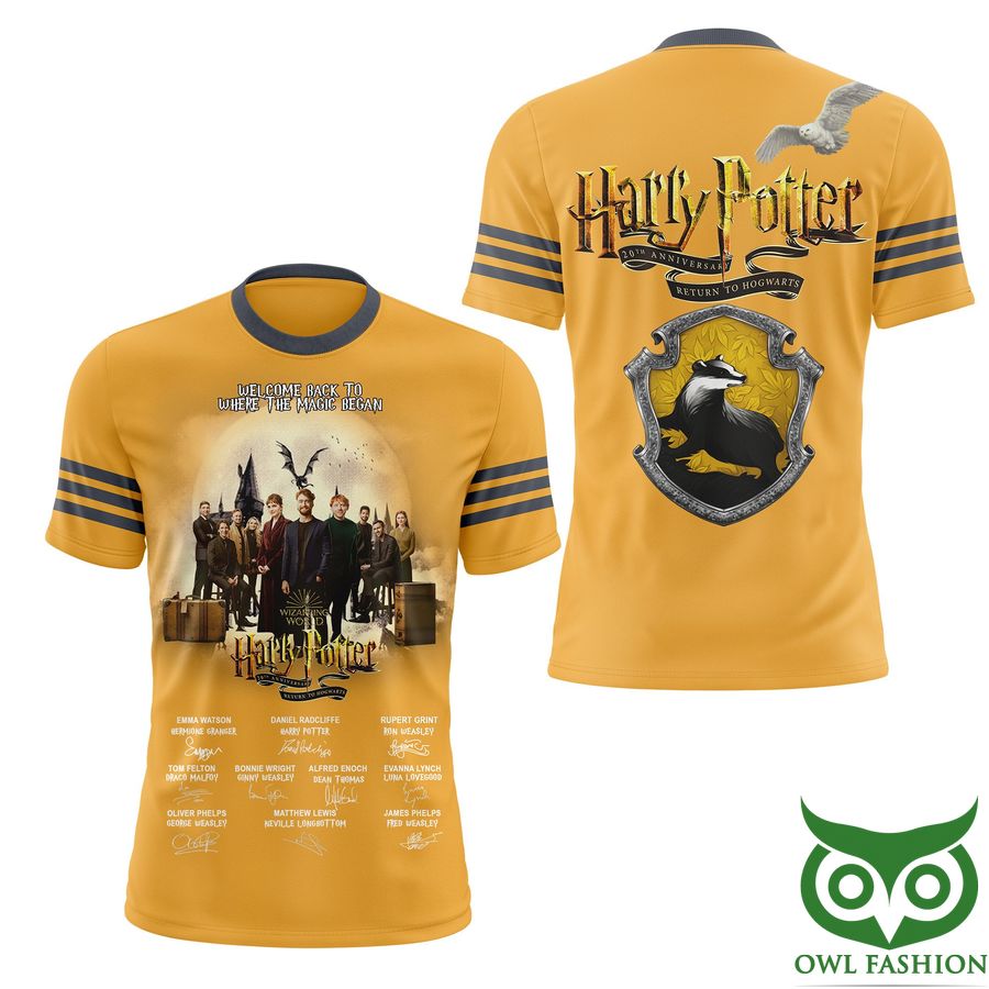 Premium Harry Potter Return To Hogwarts Hufflepuff 3D Shirt