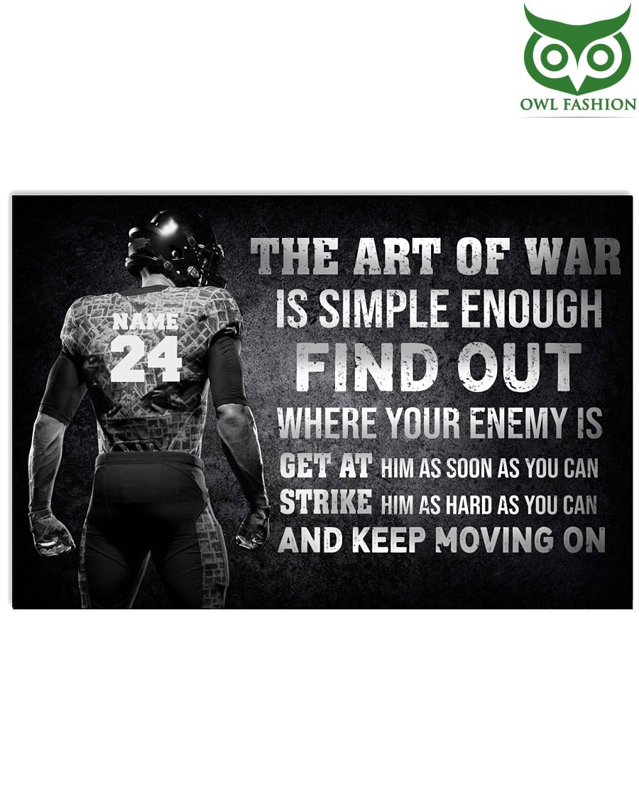 The art of war American Football Keep moving on Horizontal Poster