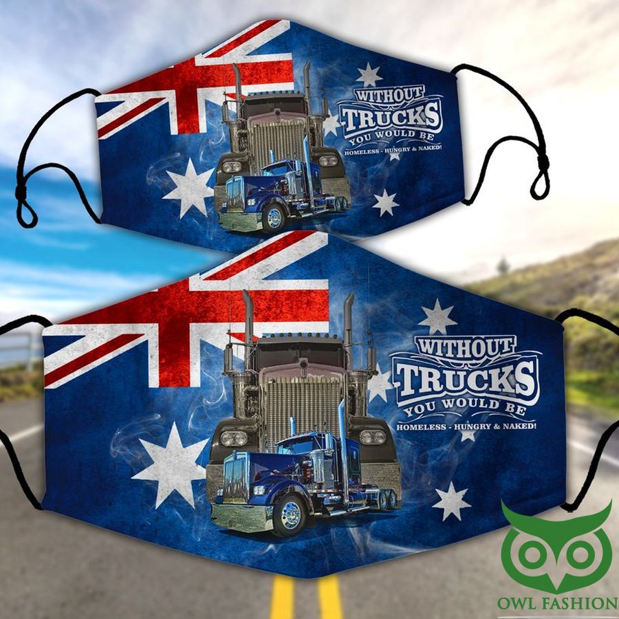 Australia flag Without Truck Homeless Hungry naked facemask