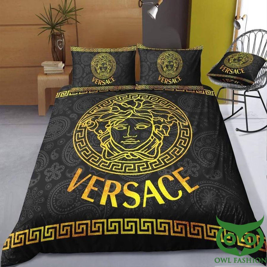 Black and Gold Versace Bedding Set
