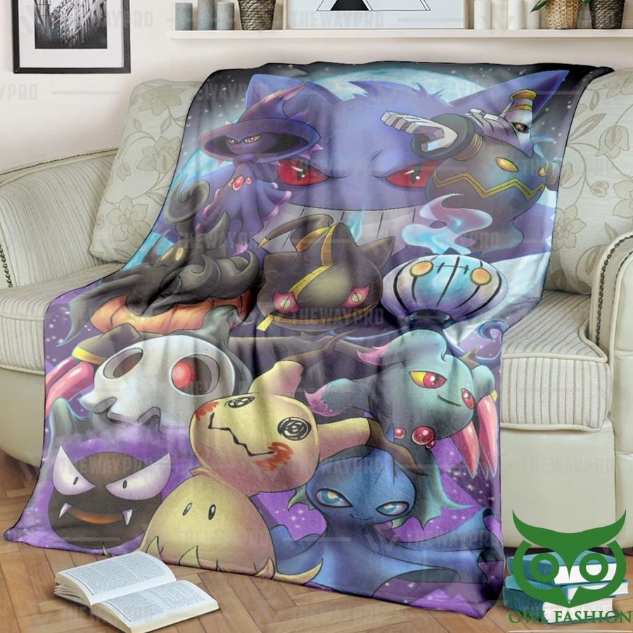 Pokemon Ghost type Fleece Blanket