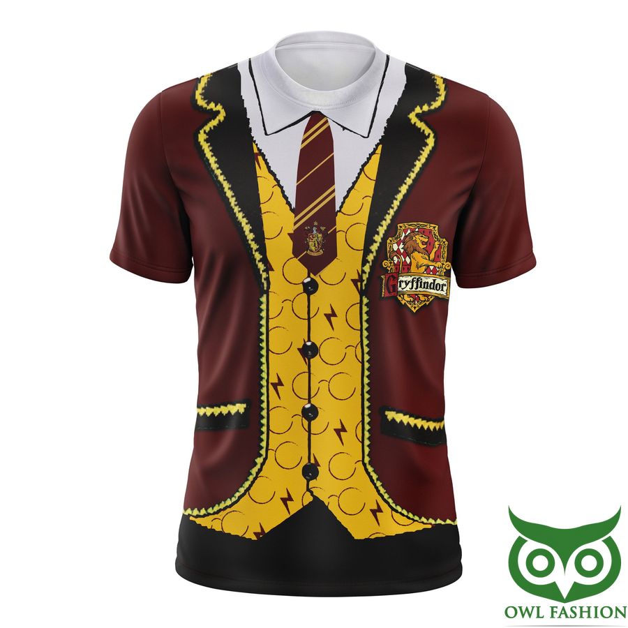 Premium Harry Potter Gryffindor Lion Yellow Red 3D Shirt