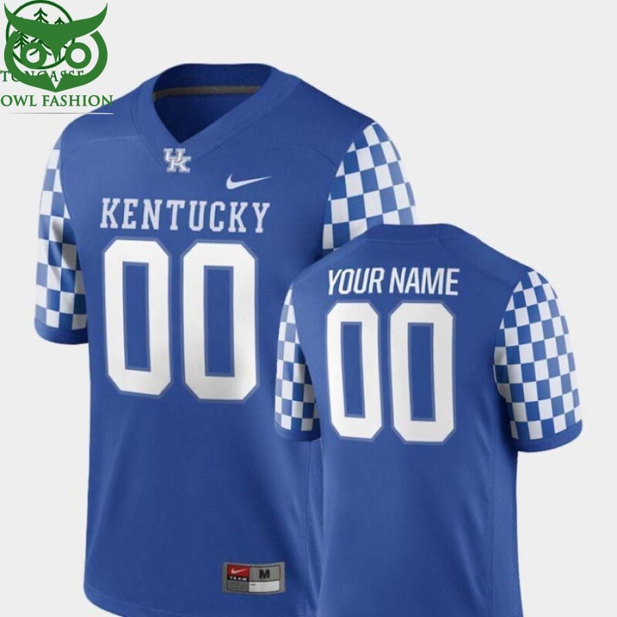 Kentucky Wildcats Custom Name and Number College Football Game Royal Jersey