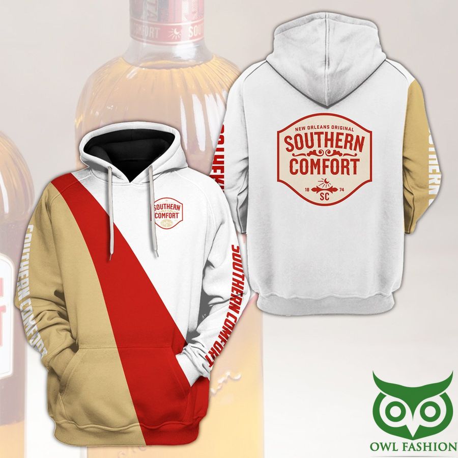Southern Comfort Whiskey White Red Yellow 3D Hoodie