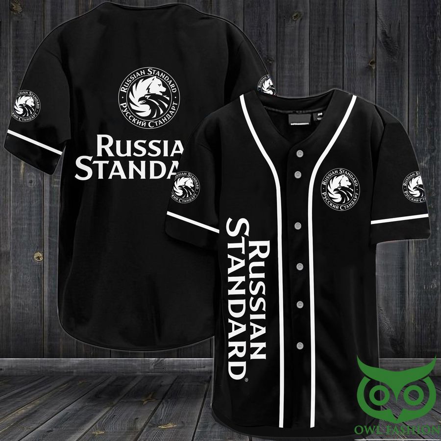 russian standard vodka black version Baseball Jersey Shirt