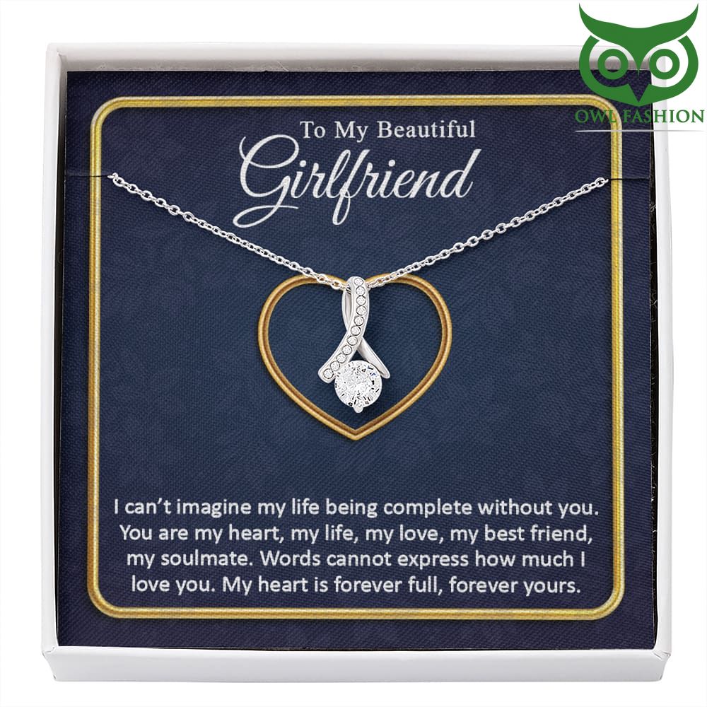 My Beautiful Girlfriend Love knot Jewery Silver Necklace for Valentine