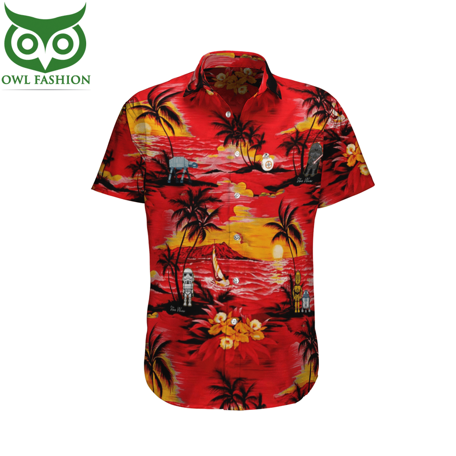 Star wars Sunset Ocean Island Hawaiian Shirt