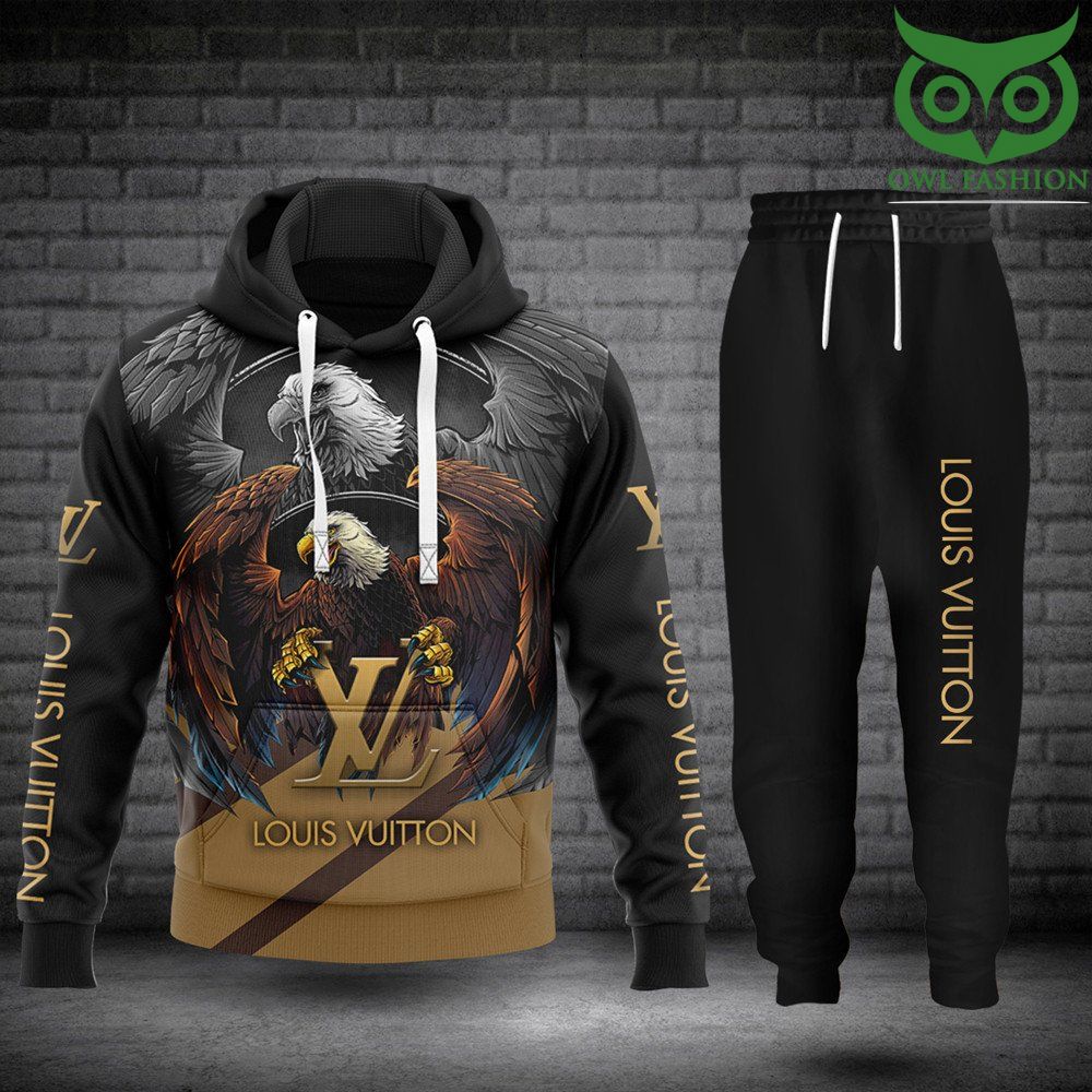 LUXURY Louis Vuitton eagle hoodie and pants