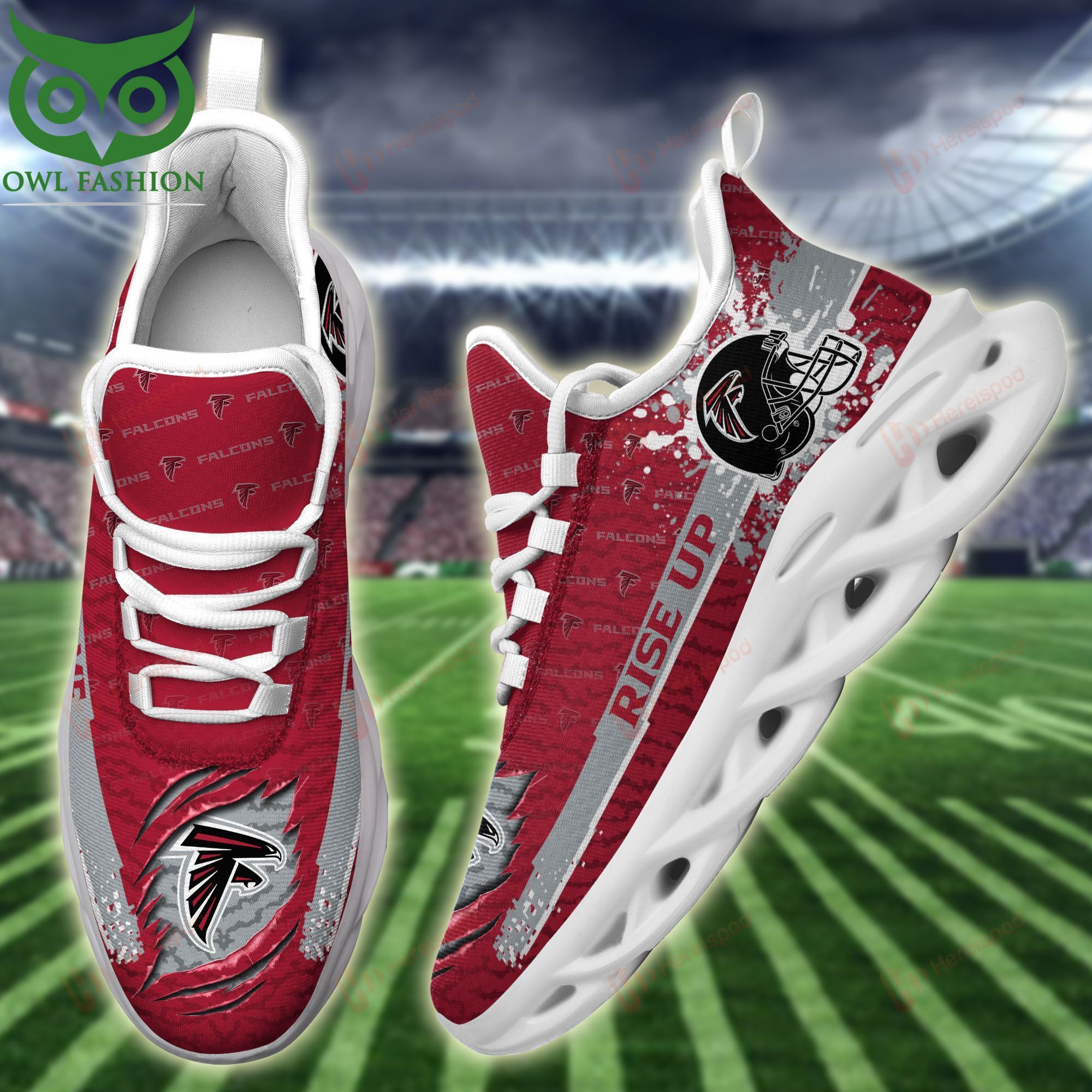Personalized Atlanta Falcons Rise Up Max Soul Shoes
