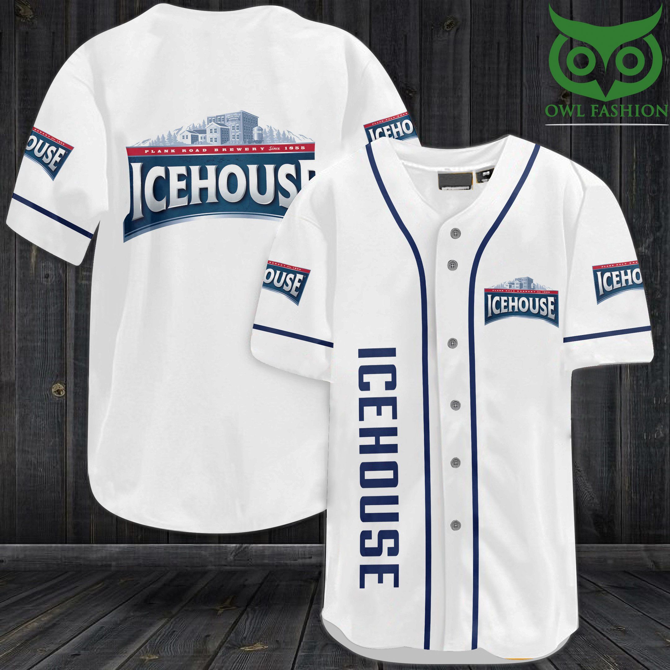 Icehouse white Baseball Jersey Shirt