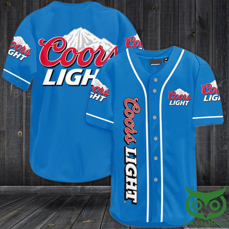 Coors Light Beer Moutain Logo Baseball Jersey Shirt