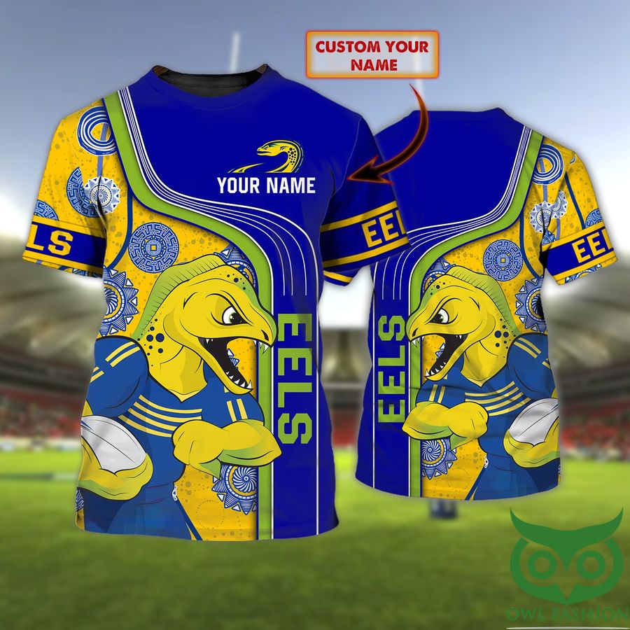Custom Name NRL Parramatta Eels Full Printed 3D T-Shirt