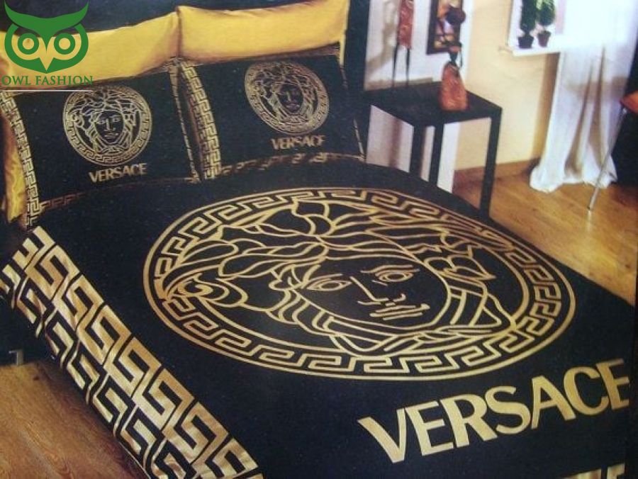 Luxury Versace Black Gold Bedding Set