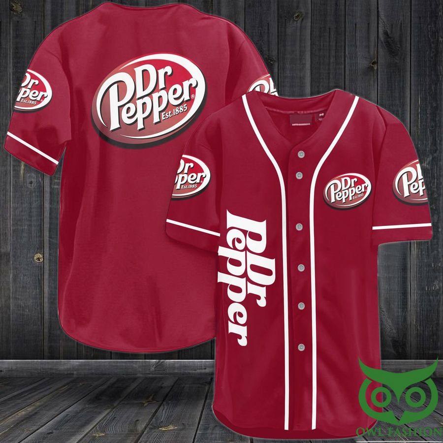 10 Dr Pepper Soft Drink Baseball Jersey Shirt